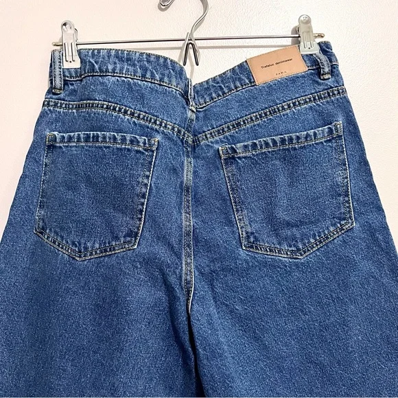 NWOT Zara Trafaluc Denimwear High-Waisted Cropped Distressed Flare Jeans - Picture 11 of 11
